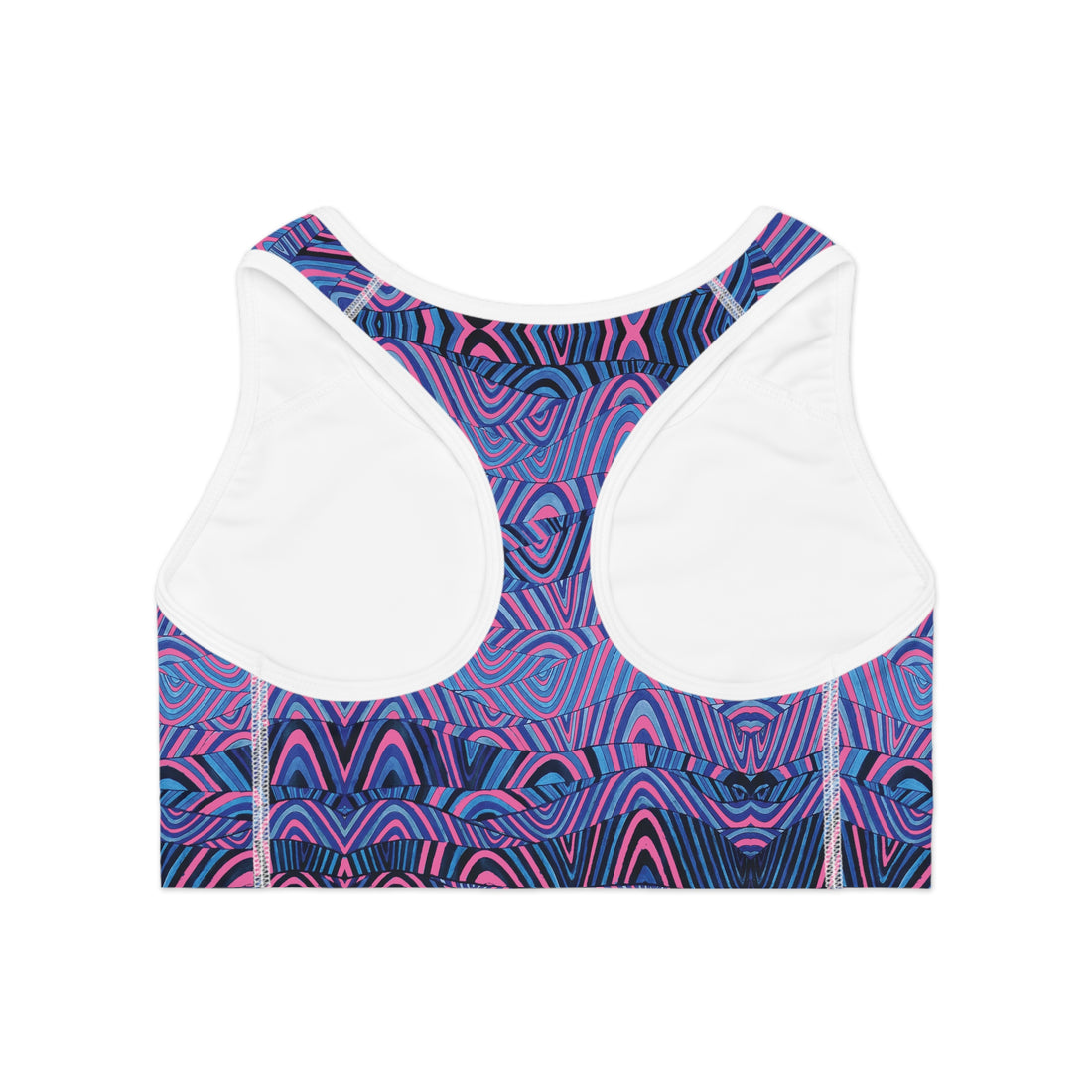 Rose Sonic (AOP) Racerback Sports Bra