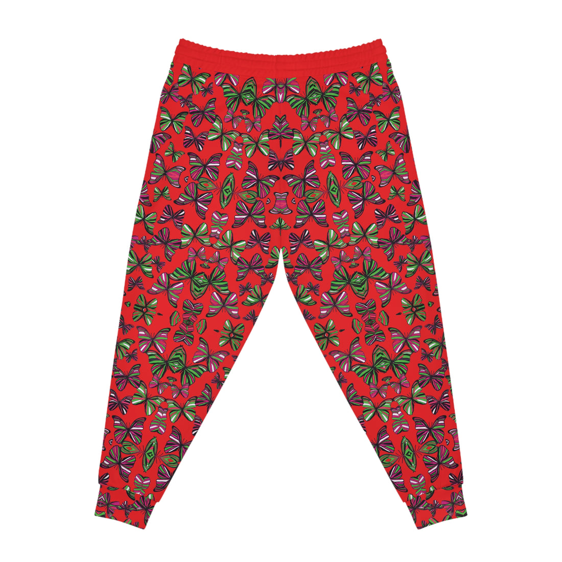 Red Butterflies Kaleidoscope AOP Joggers