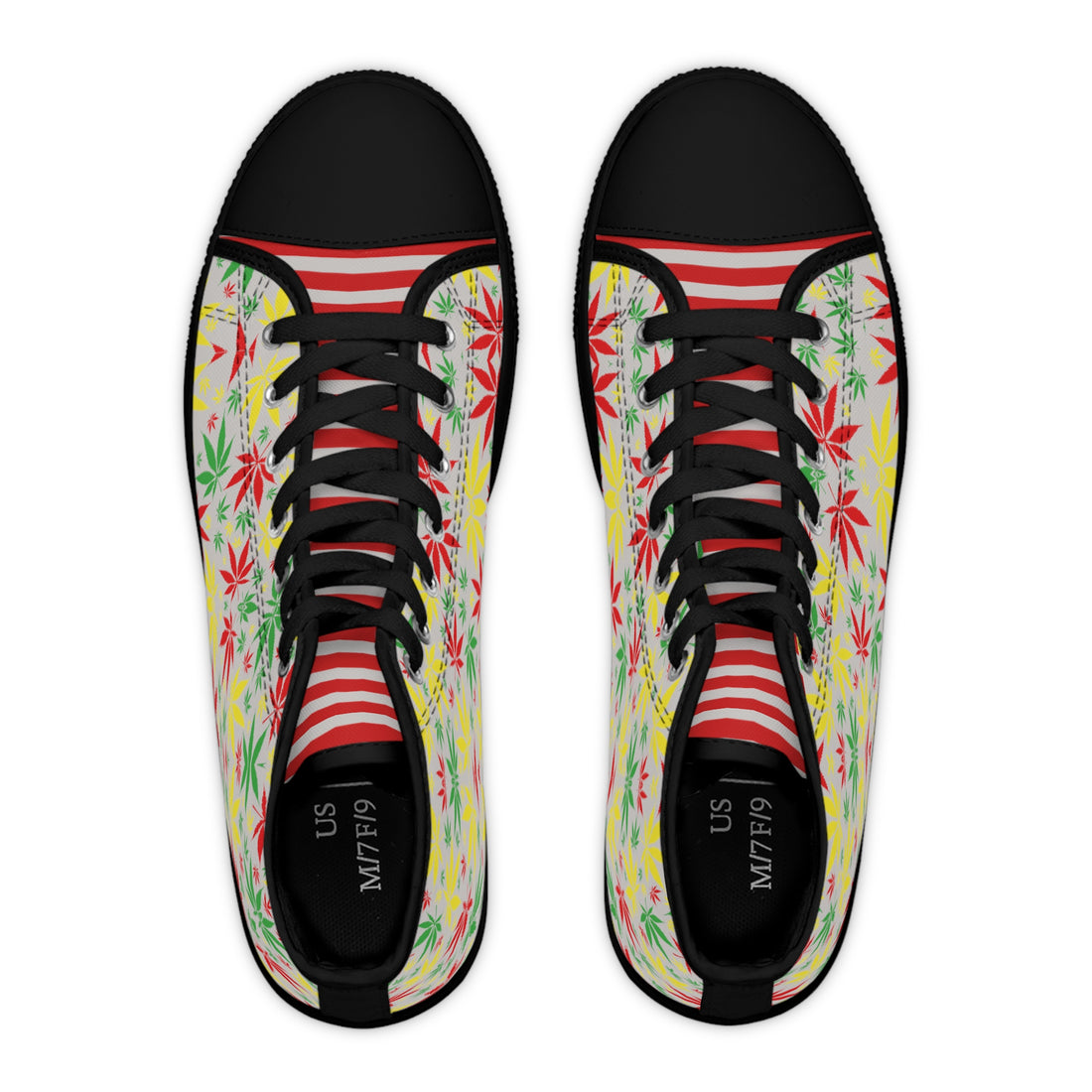 Slate Tropical Rasta Toned Women's High Top Sneakers