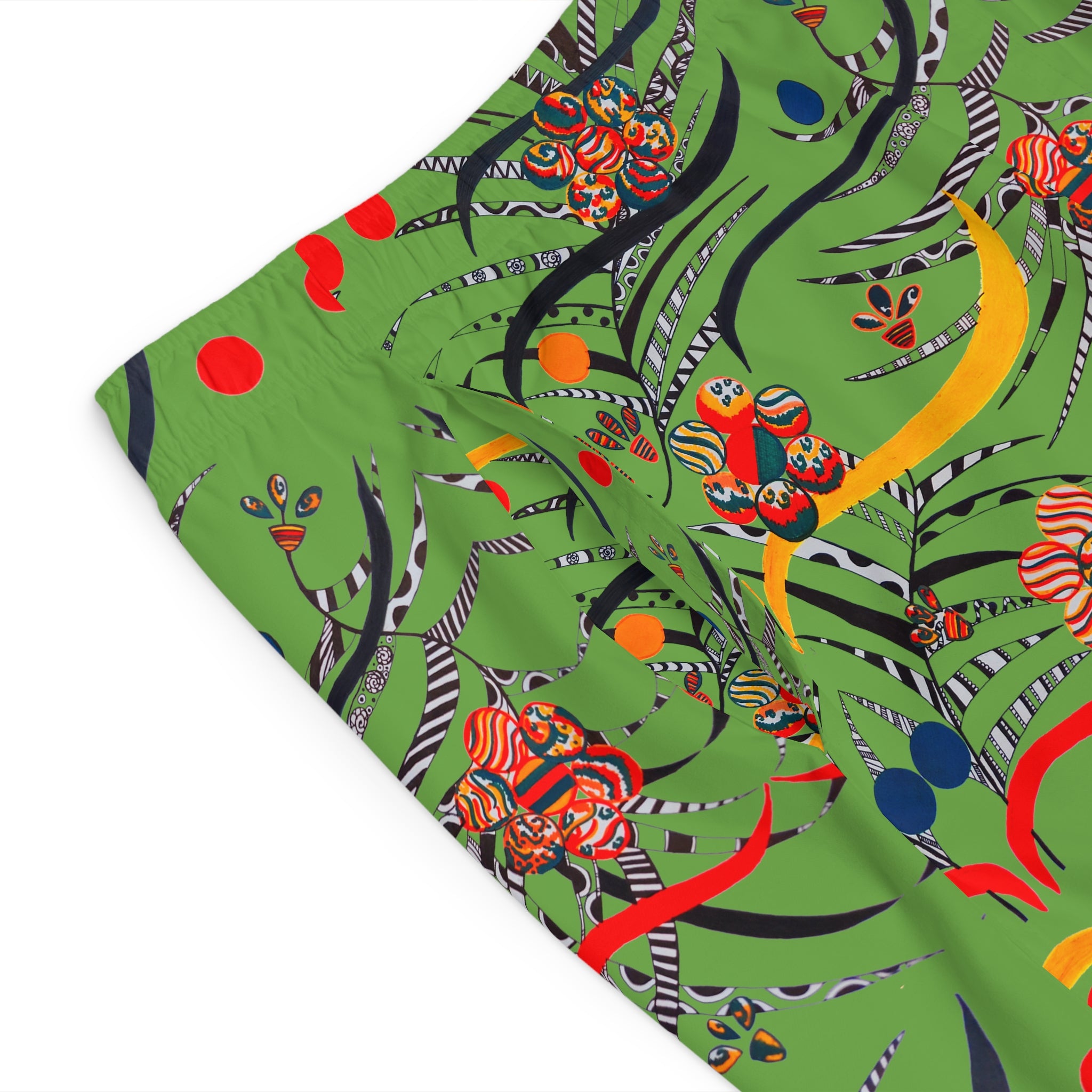 Olive Wilderness Print Men's Board Shorts (AOP)
