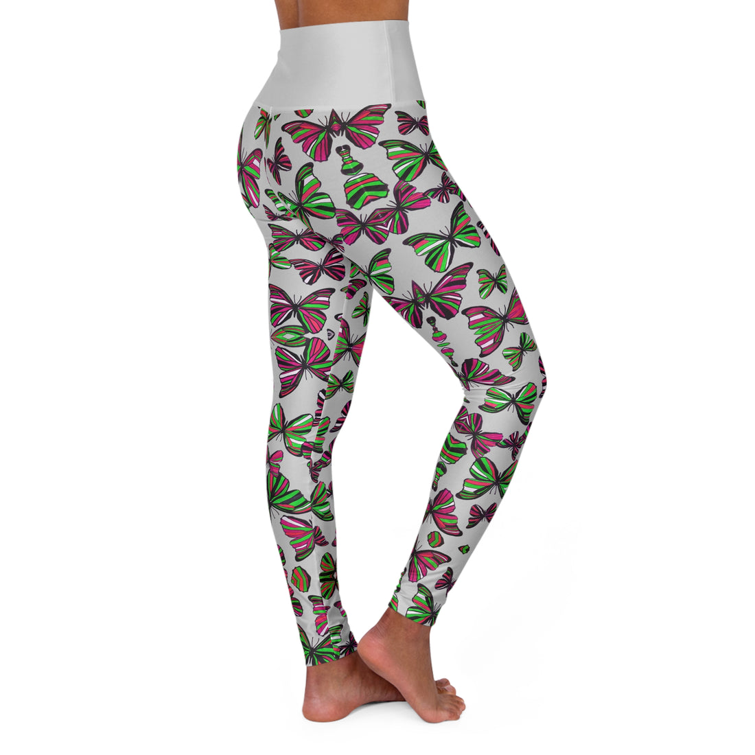 Slate butterfly kaleidoscope Yoga Leggings