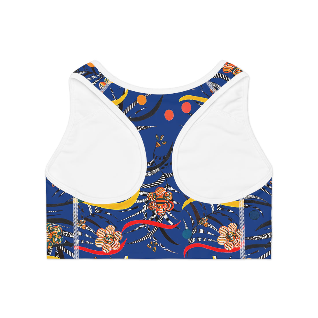 Blue Wilderness Print Racer Back (AOP) Sports Bra