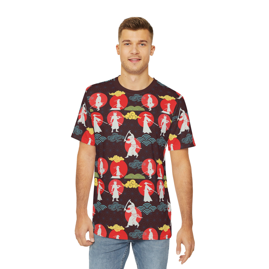 Marsala Samurai Men's Polyester Tee (AOP)