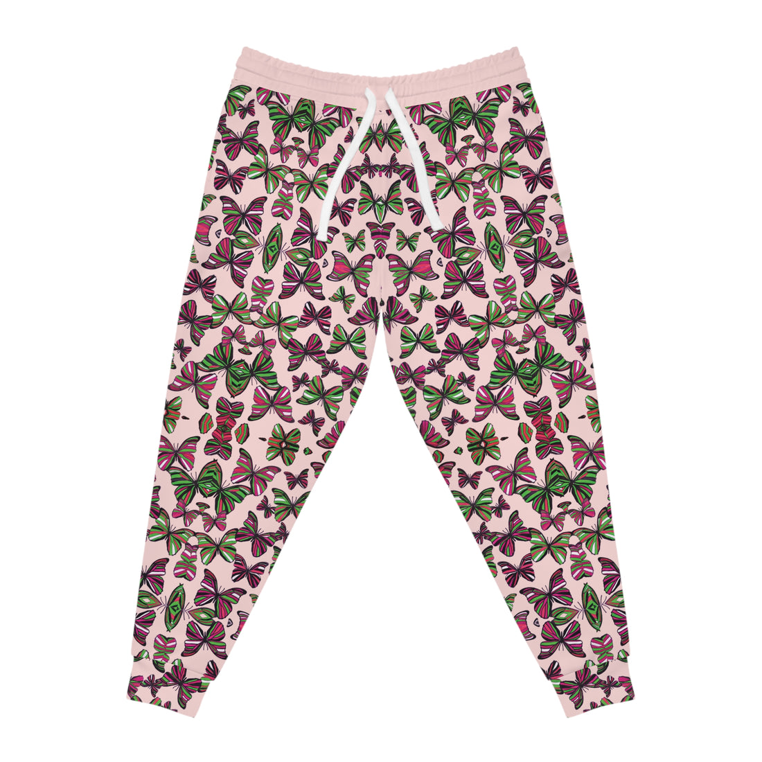 Pale Pink Butterflies Kaleidoscope AOP Joggers