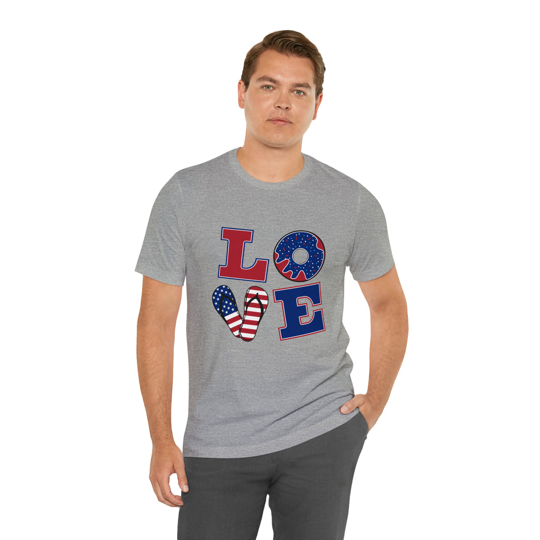 Unisex Jersey American Love Tee