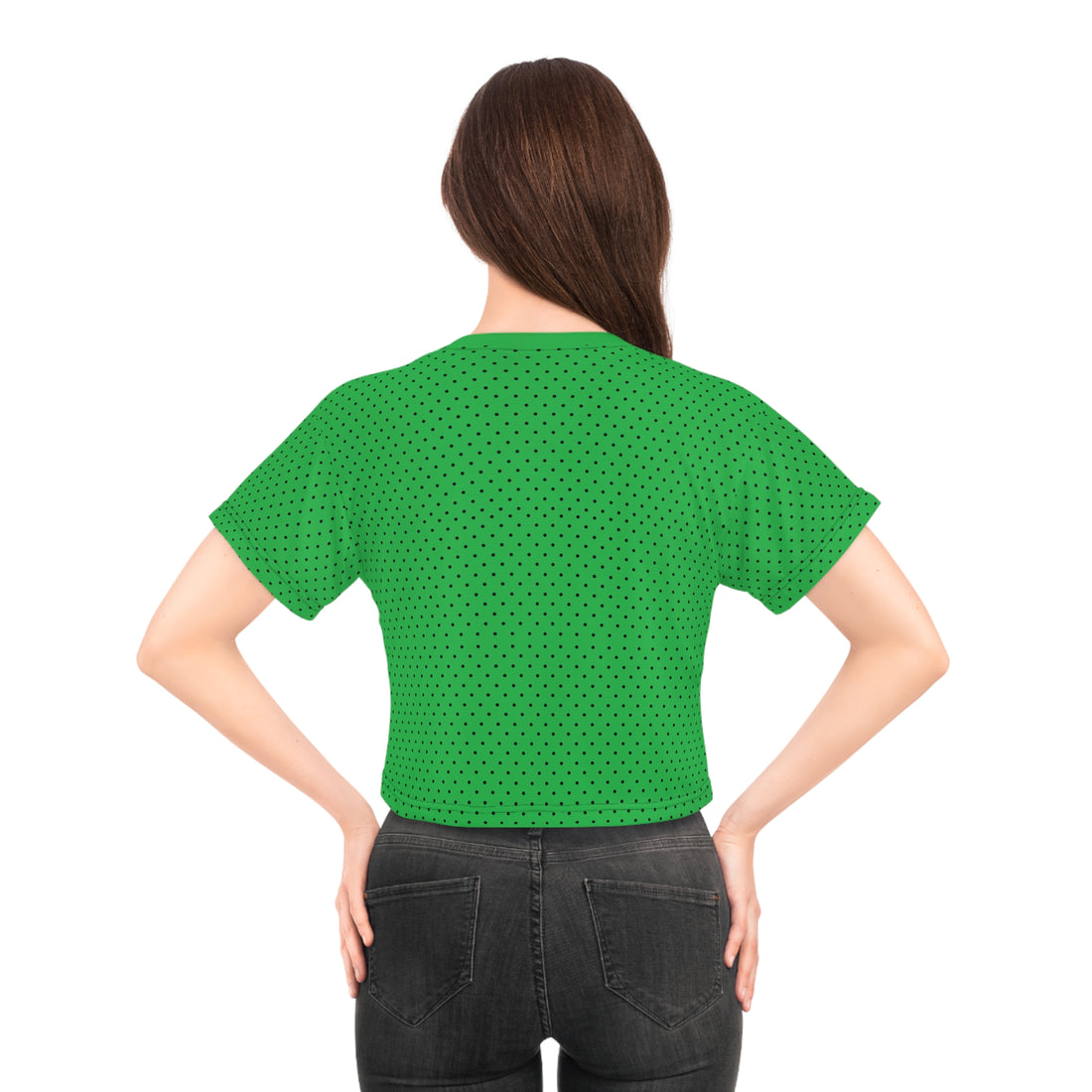 Lawn Green Eve Core AOP Crop Tee