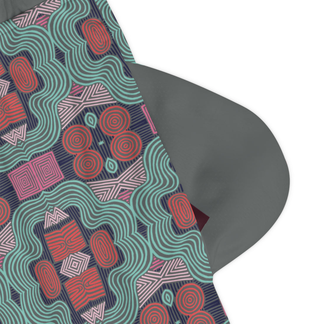 Ash Geometric Print Basketball Rib Shorts (AOP)