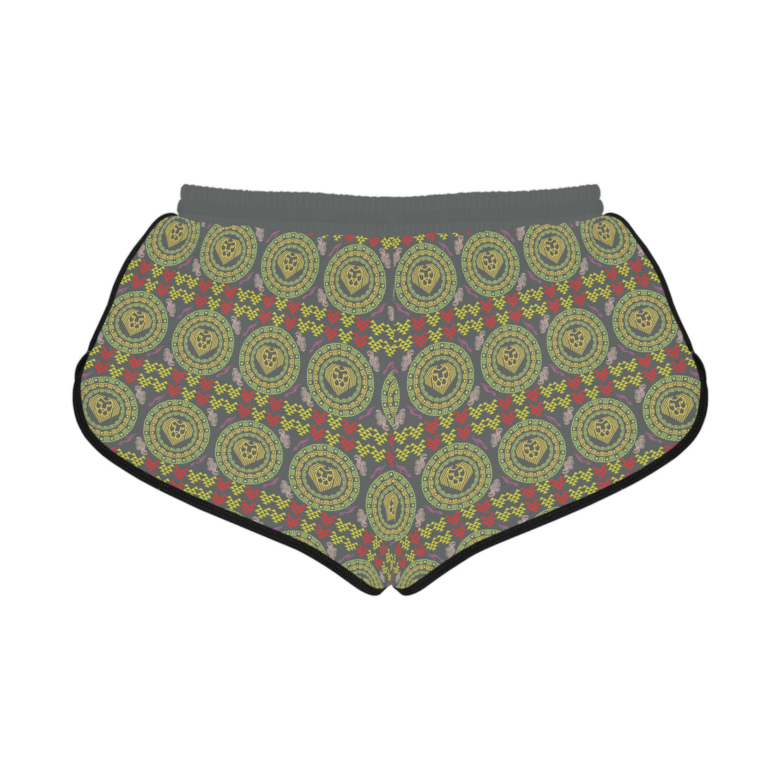 Ash Geo Lion Head Relaxed Gym Shorts