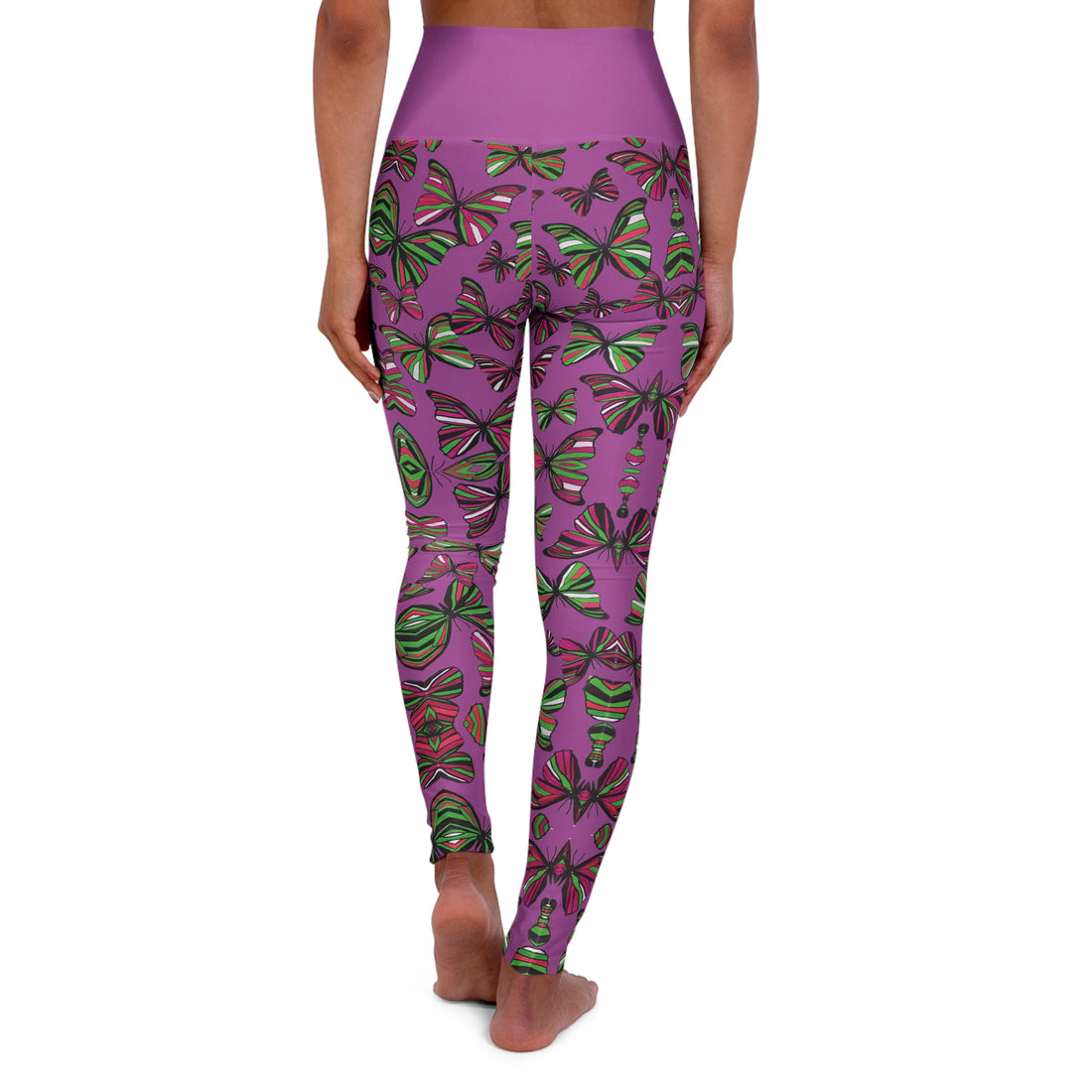 Lilac Bloom Butterfly Racer Back Sports Bra & Yoga Leggings Bundle