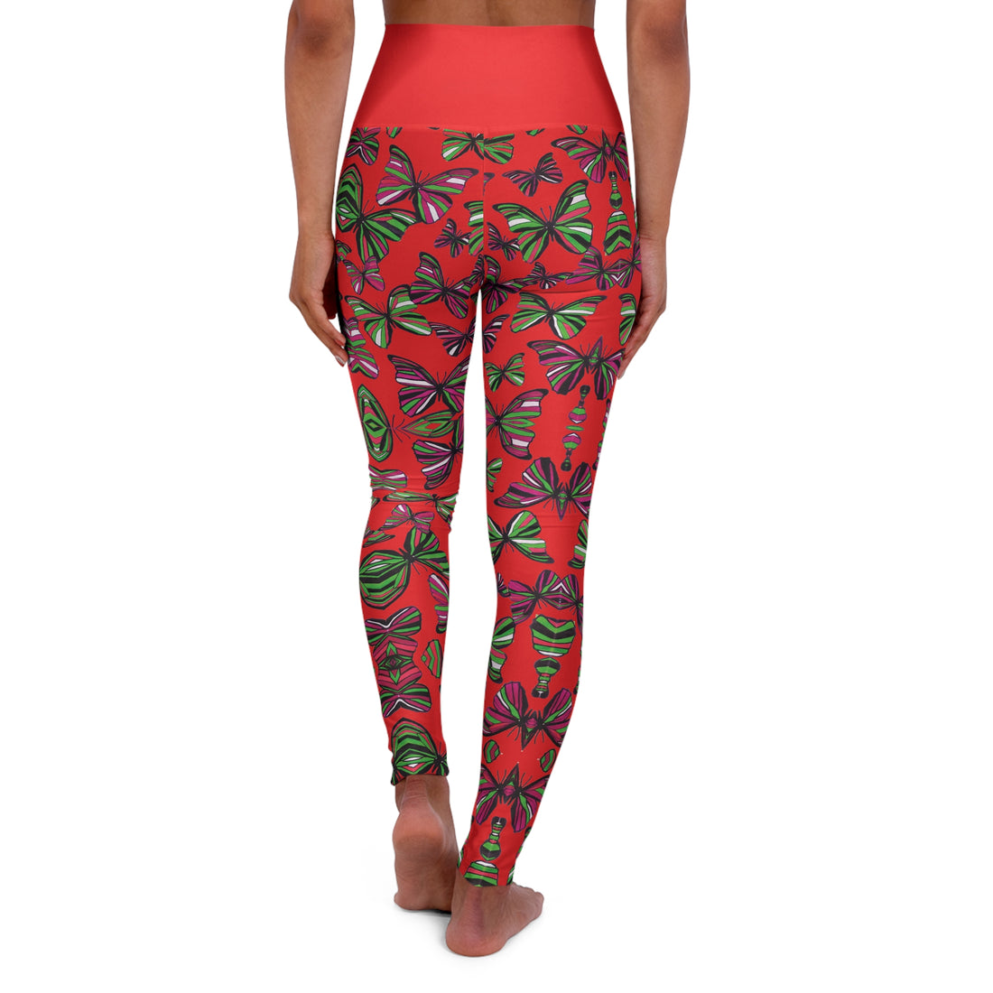 Red Butterfly Sports Bra & Yoga Leggings Bundle