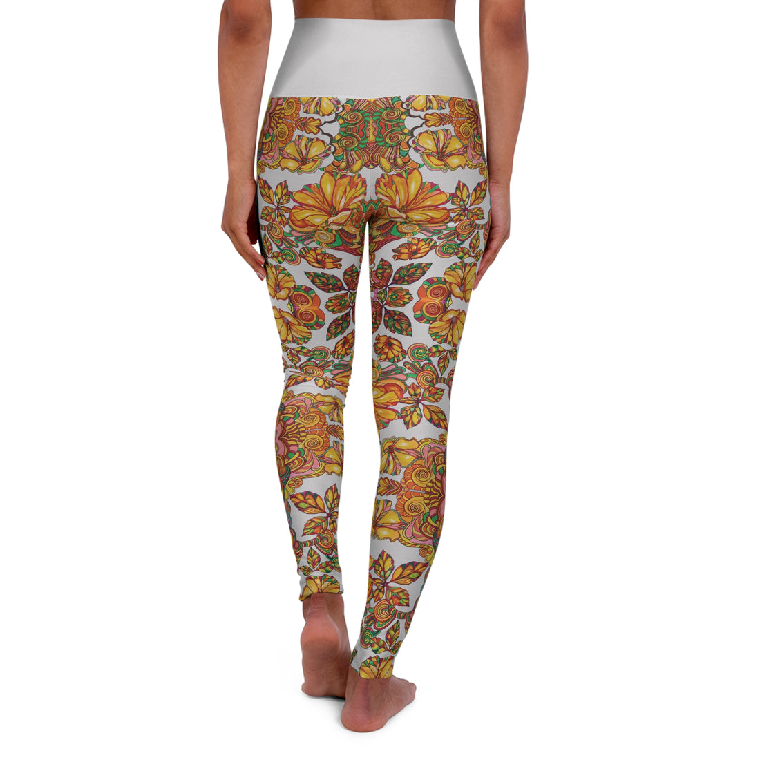 Slate Artsy Floral Sports Bra & Yoga Leggings Bundle