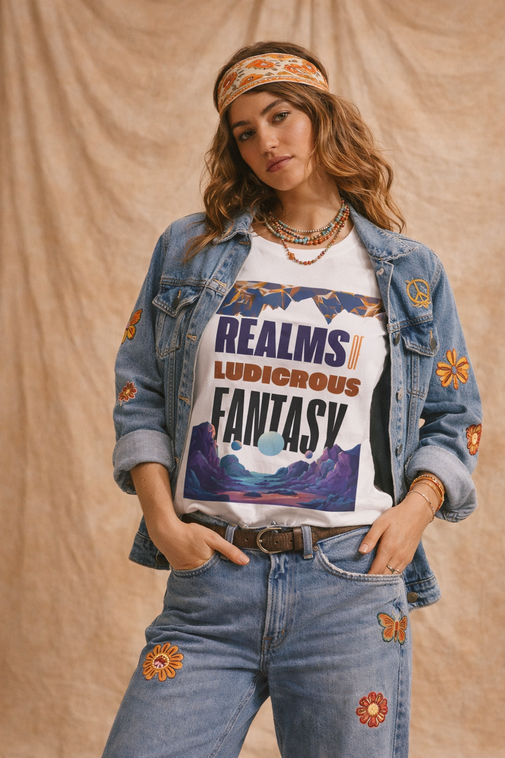 Realms Of Ludicrous Fantasy Typography Cotton Unisex Tee