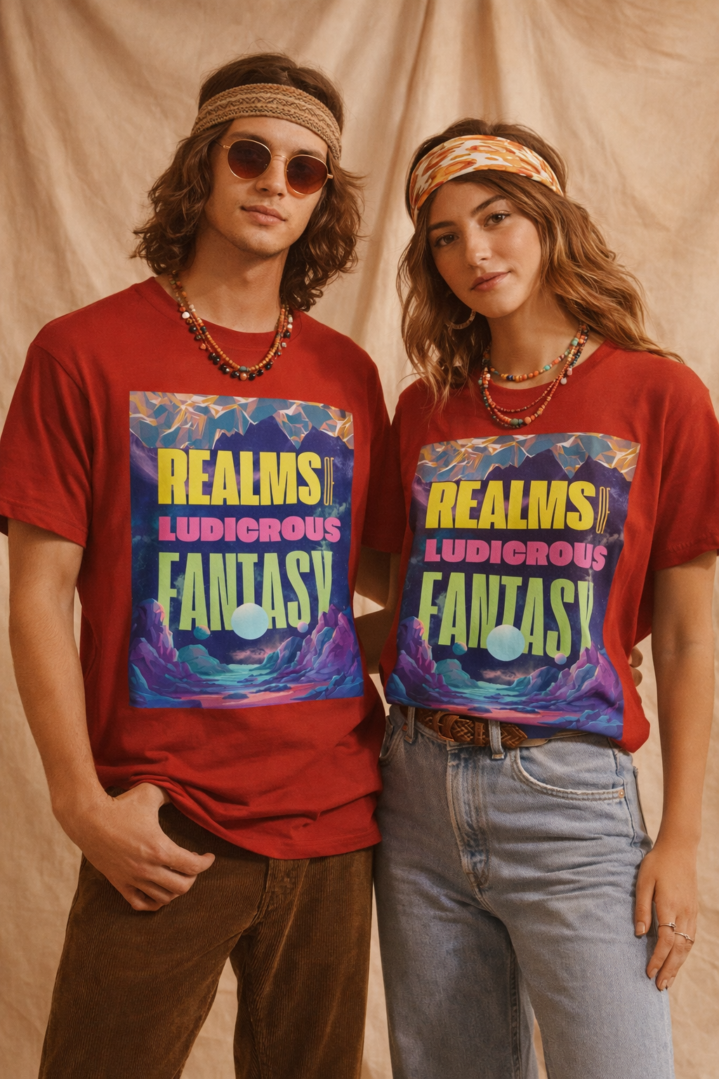 Realms Of Ludicrous Fantasy Typography Cotton Unisex Tee
