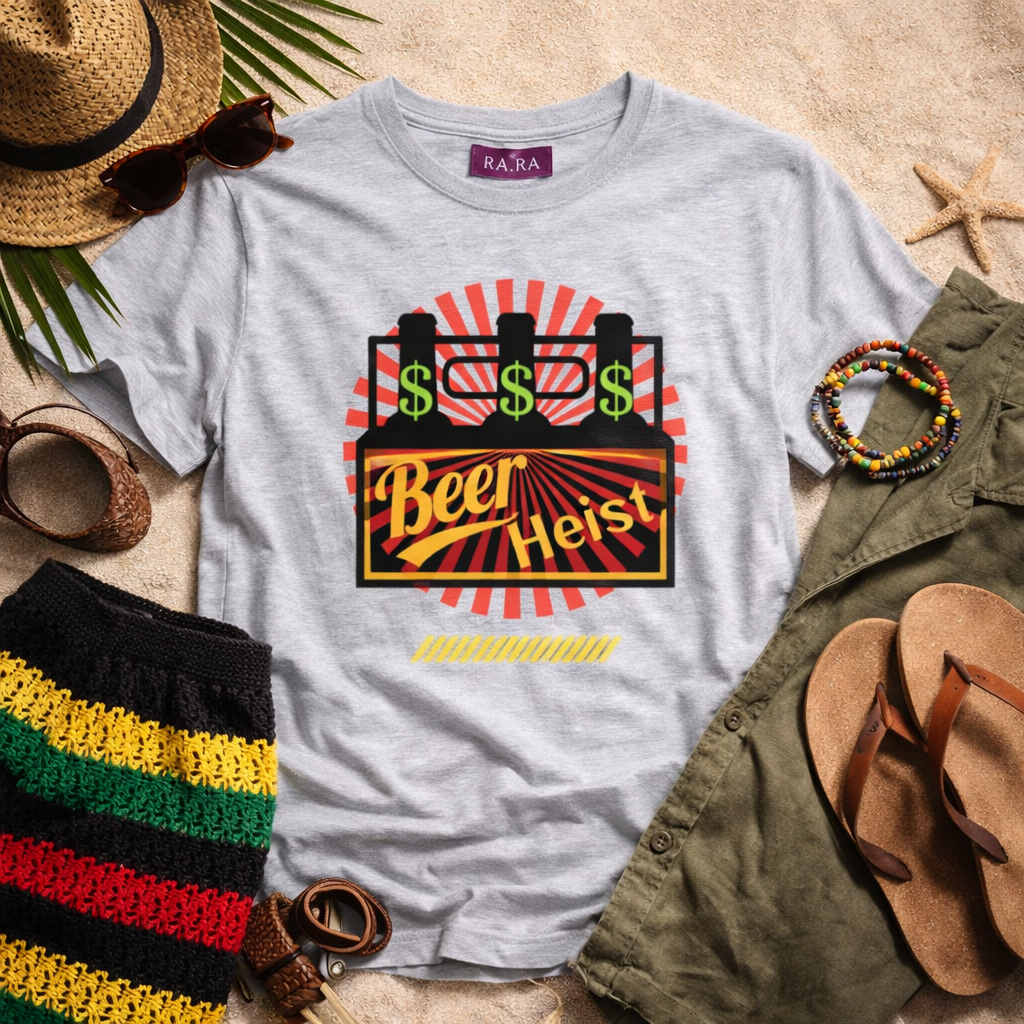 Beer Heist Unisex Print Pure Cotton Tee