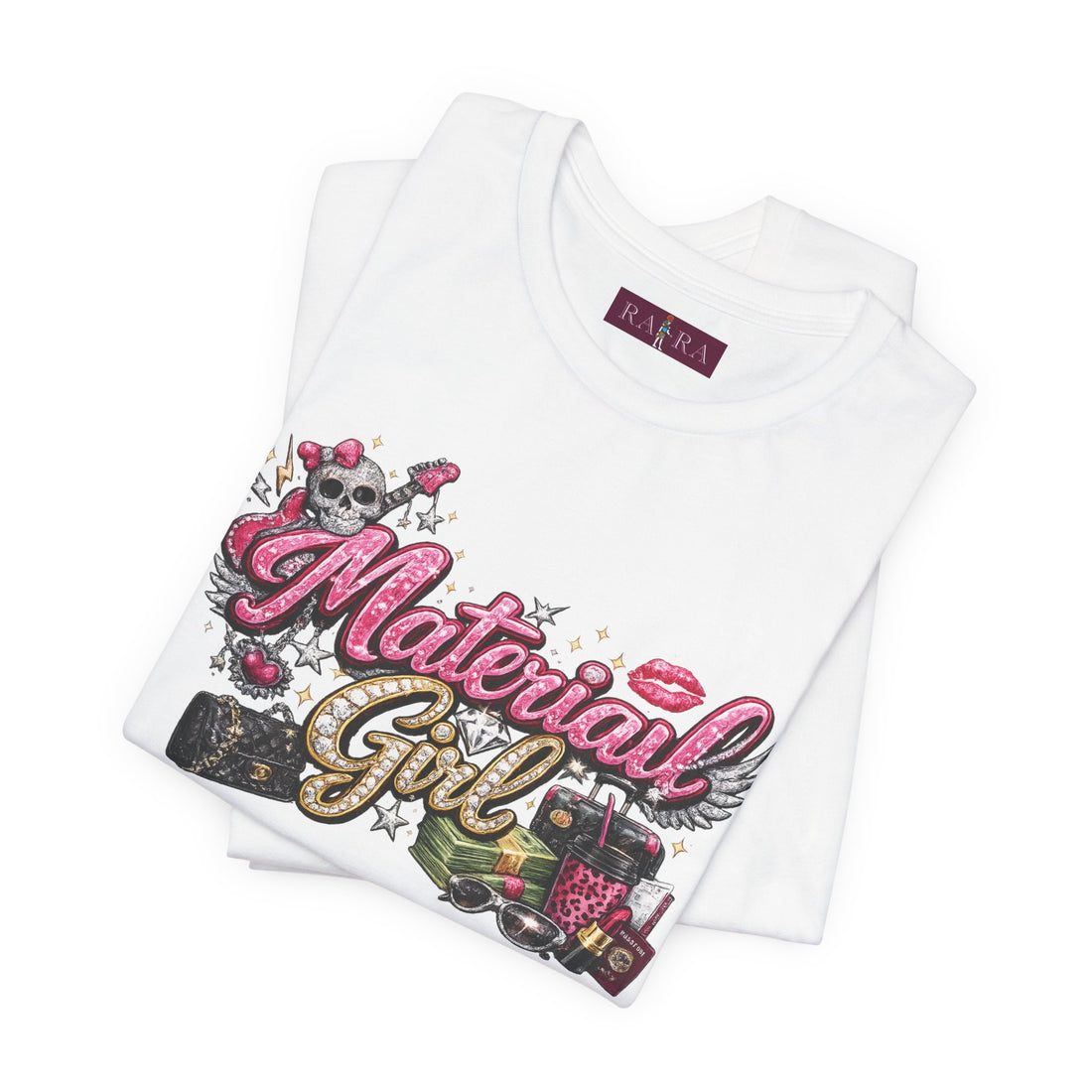 Bougie Basics Material Girl Typography Graphic Women's Cotton Tee