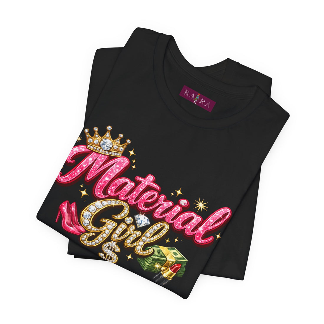 Bougie Basics Material Girl Typography Graphic Women's Cotton Tee