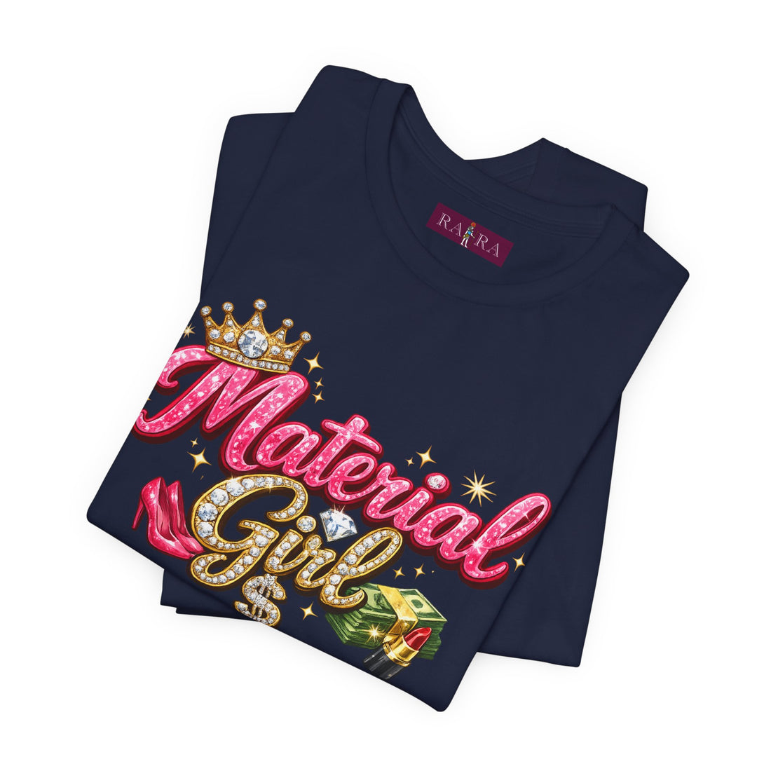 Bougie Basics Material Girl Typography Graphic Women's Cotton Tee