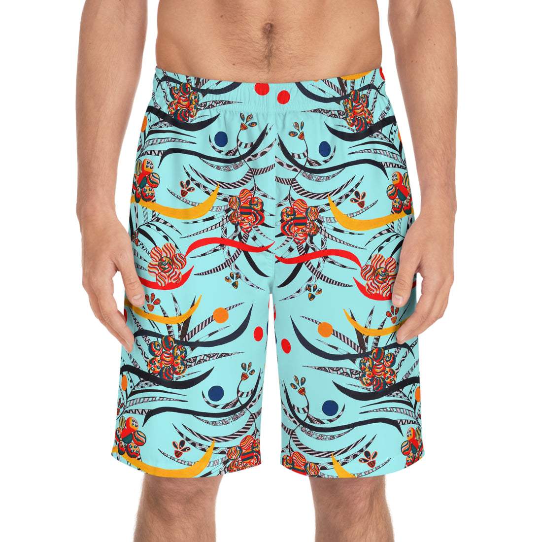 Wilderness Print Men's Board Shorts (AOP)