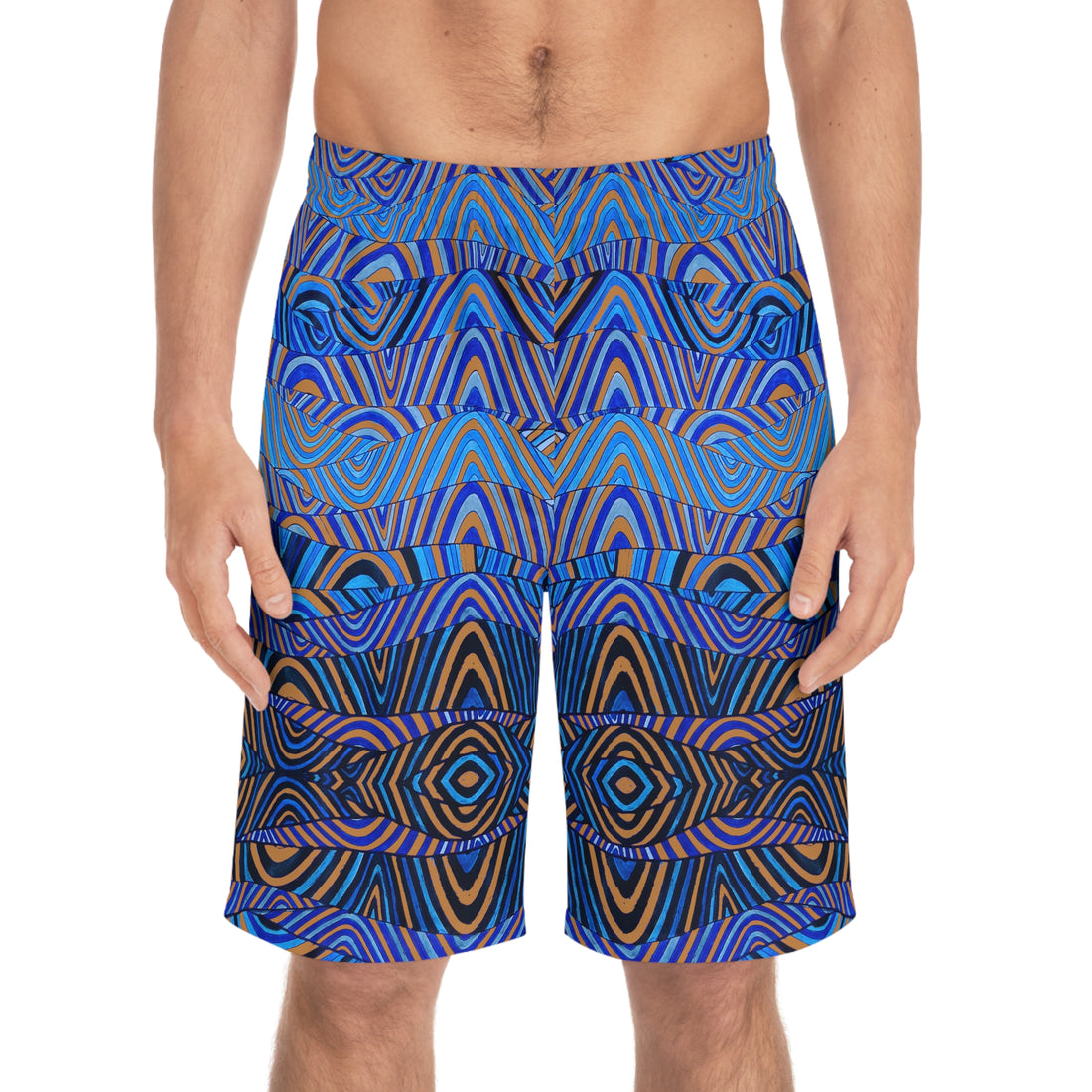 Sonic Print Men's Board Shorts (AOP)