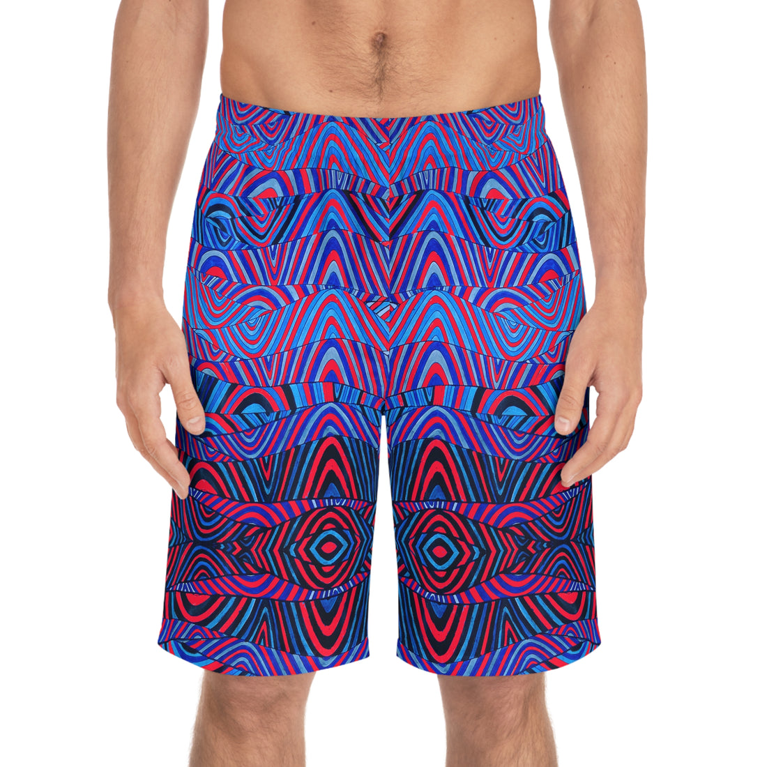 Sonic Print Men's Board Shorts (AOP)