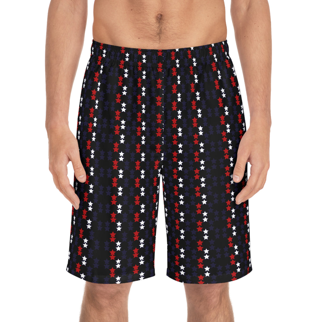 Star Print Men's Board Shorts (AOP)