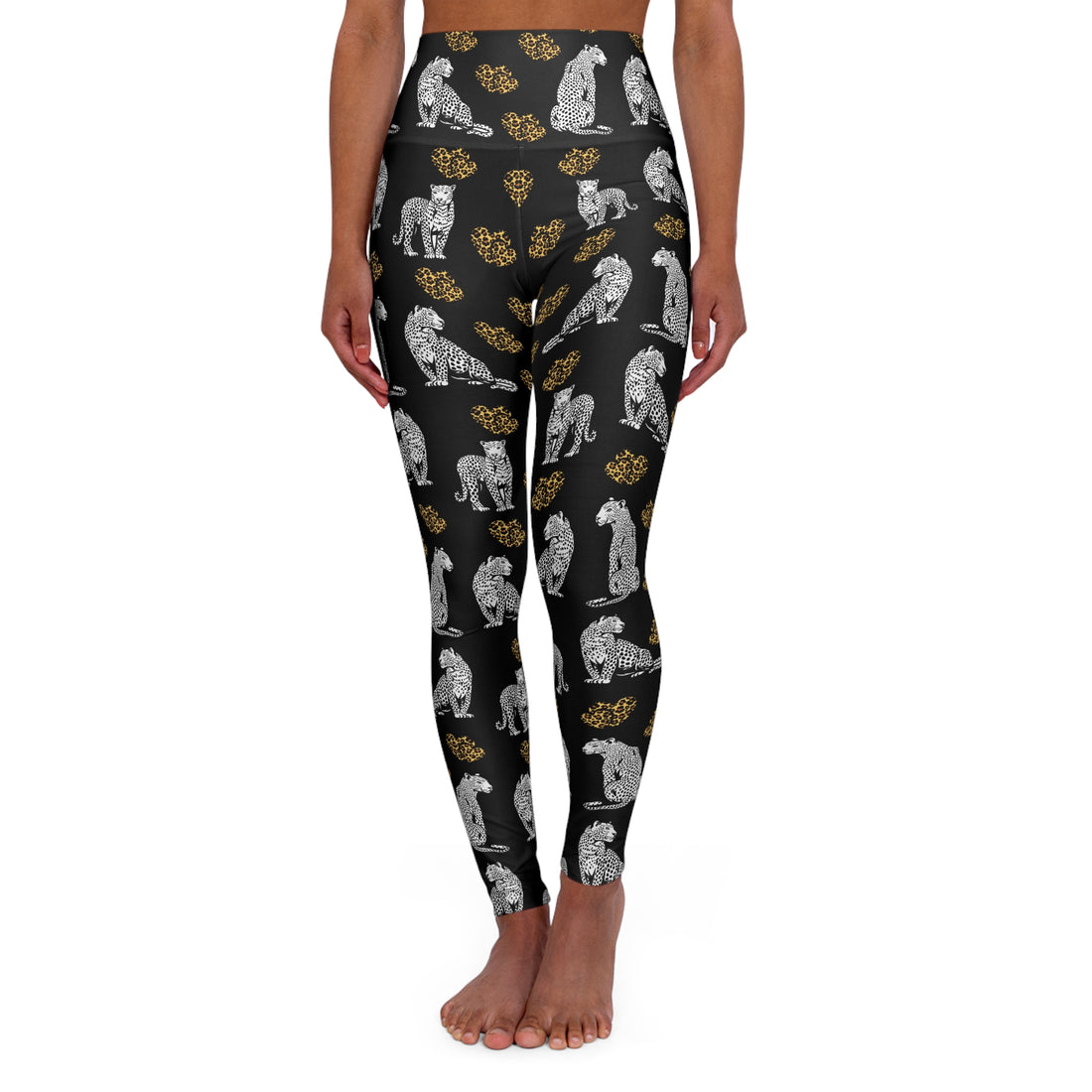 Cheetah Hearts Yoga Leggings