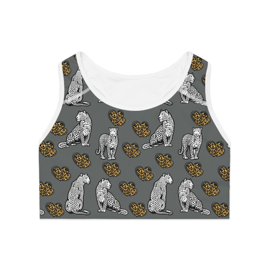 Cheetah Hearts (AOP) Sports Bra