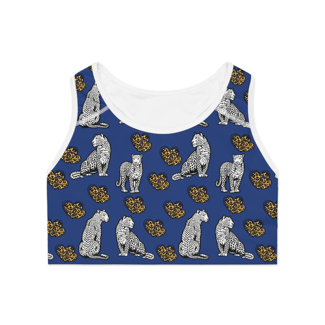 Cheetah Hearts (AOP) Sports Bra