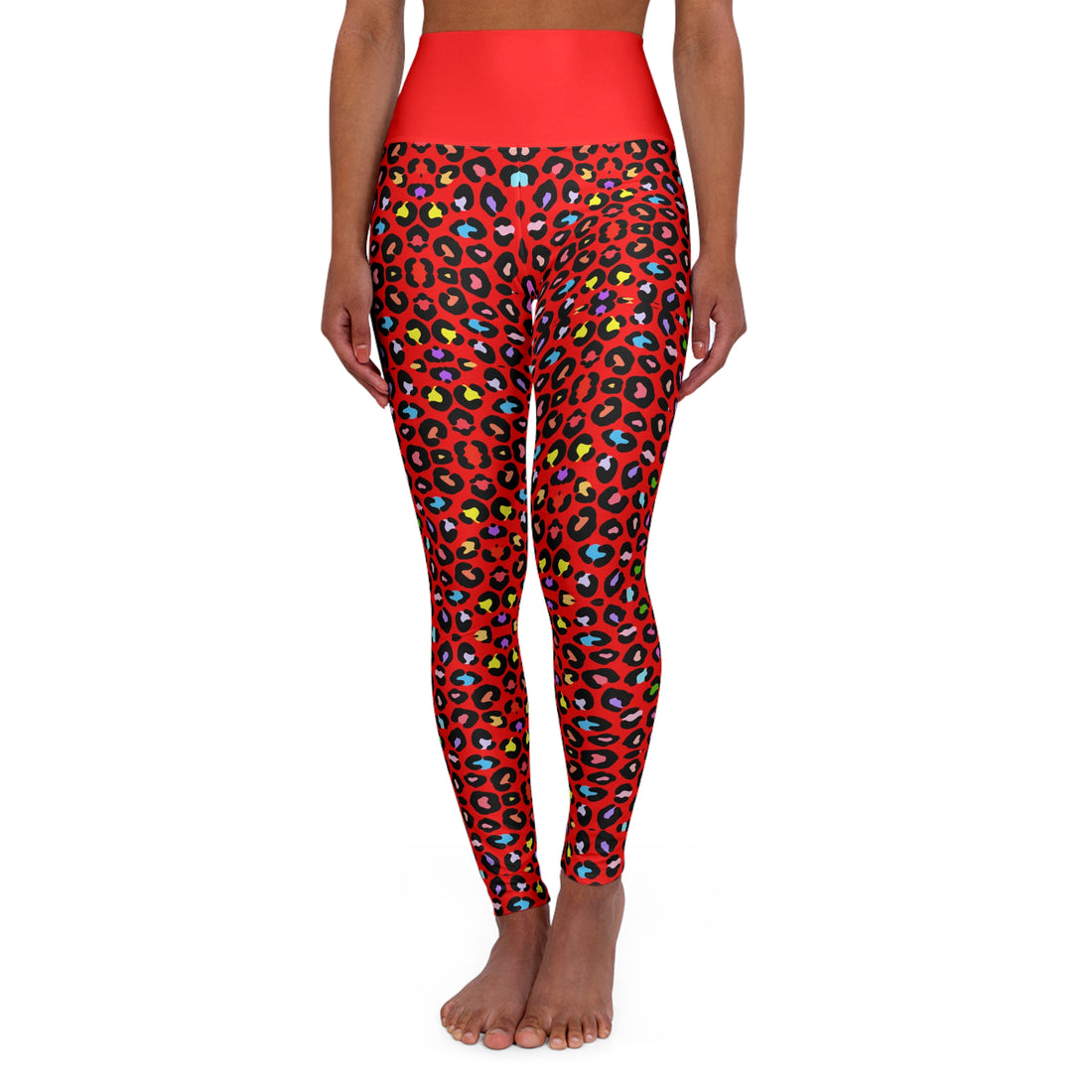 Multi Colour Cheetah Print Yoga Leggings