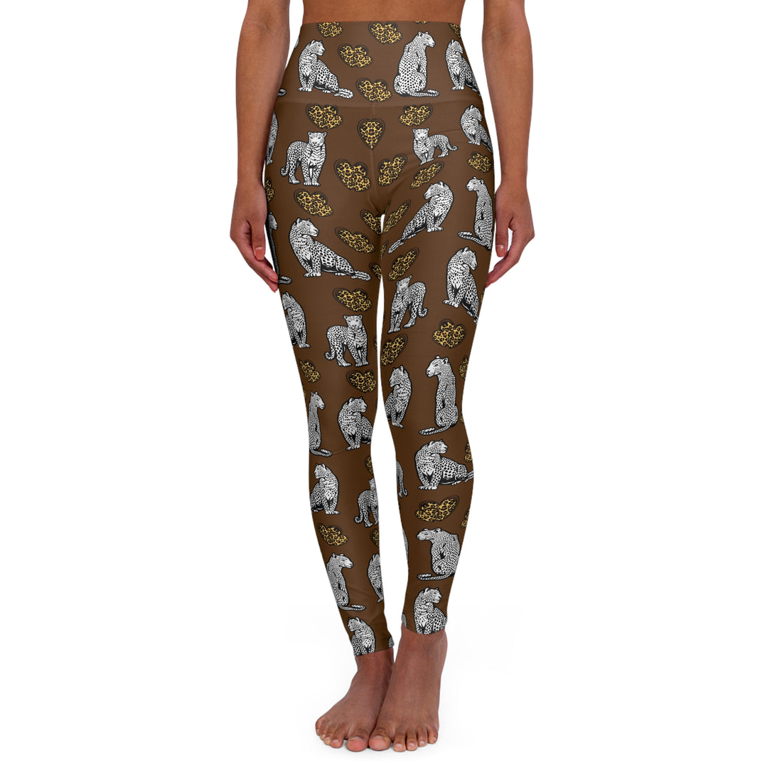 Cheetah Hearts Yoga Leggings