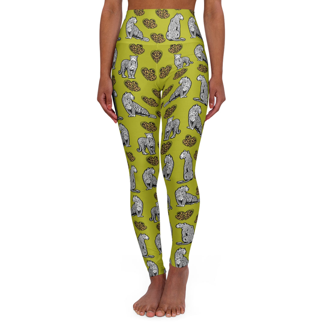 Cheetah Hearts Yoga Leggings