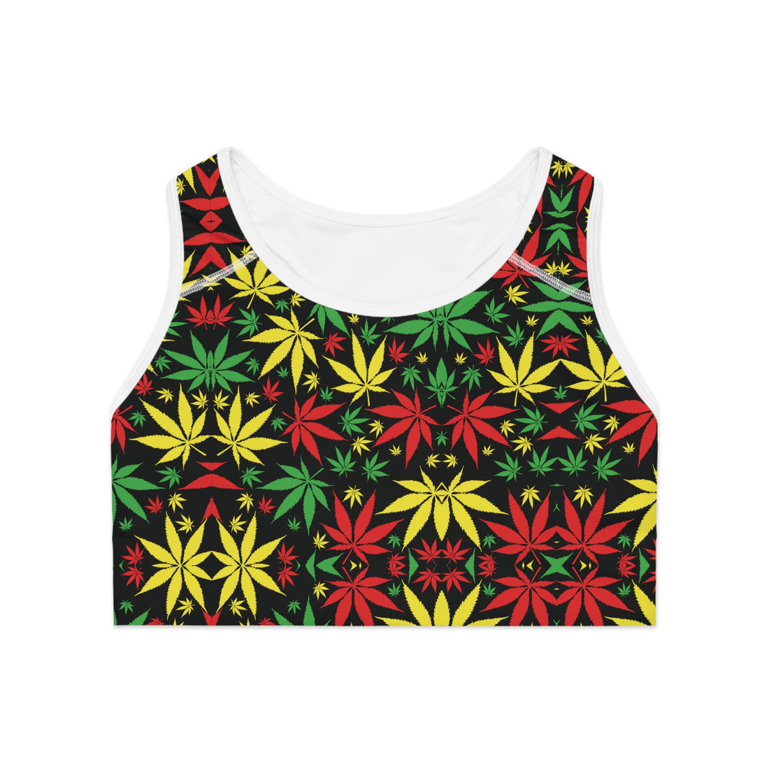 Black Tropical Rasta Racer Back Sports Bra & Yoga Leggings Bundle