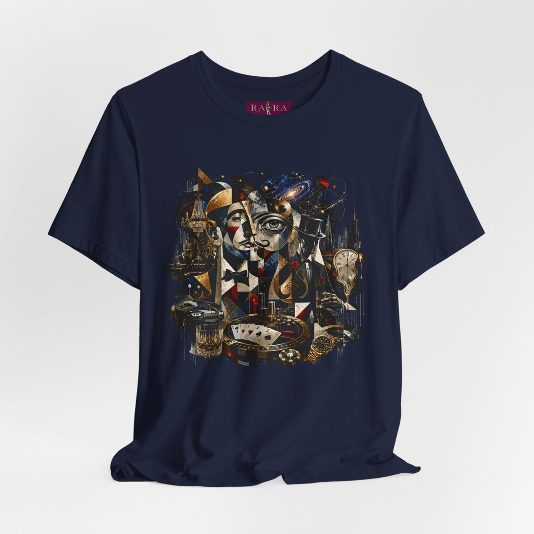 Gentleman’s Club Luxury Lifestyle Artistic Cubist Cotton Tee For Men