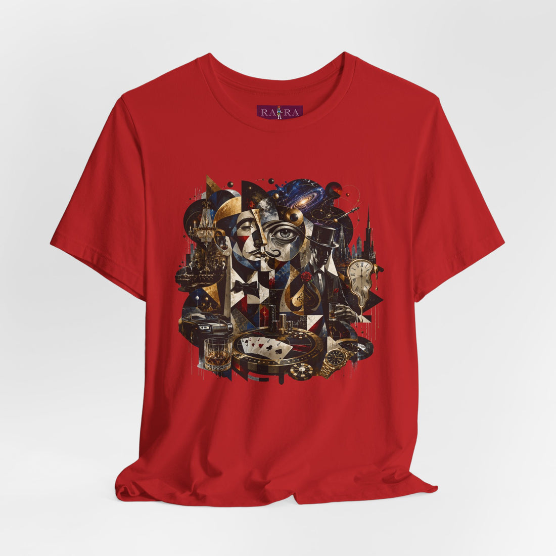 Gentleman’s Club Luxury Lifestyle Artistic Cubist Cotton Tee For Men