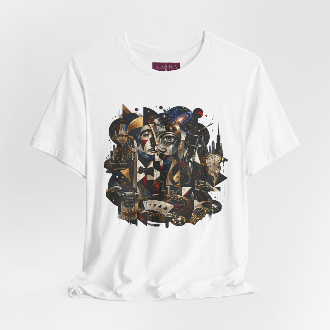 Gentleman’s Club Luxury Lifestyle Artistic Cubist Cotton Tee For Men