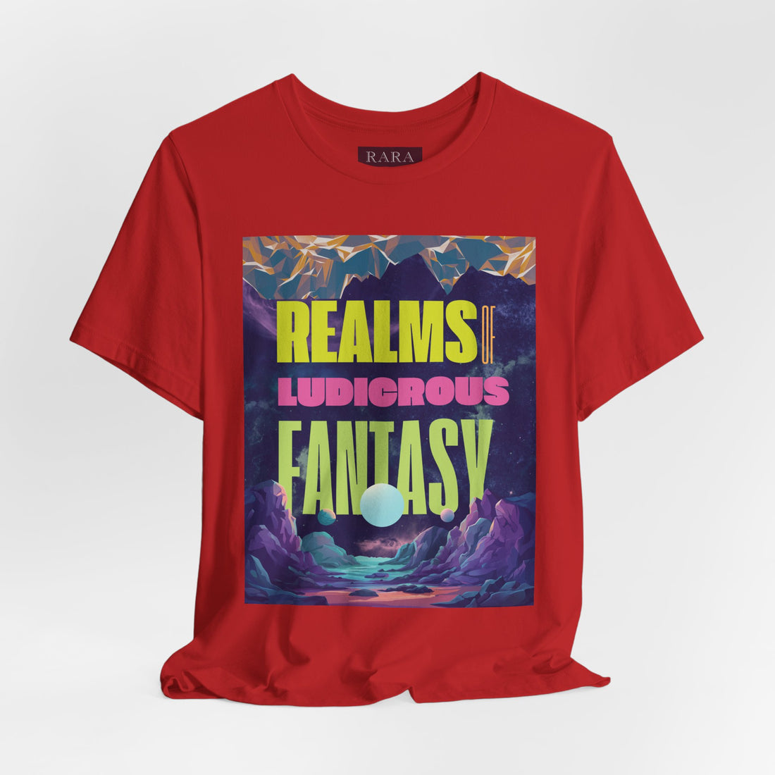 Realms Of Ludicrous Fantasy Typography Cotton Unisex Tee