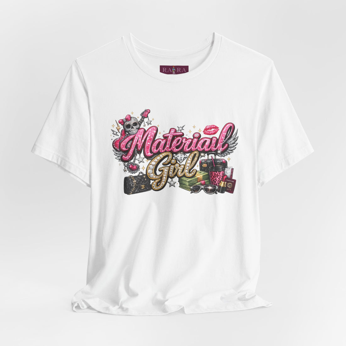 Bougie Basics Material Girl Typography Graphic Women's Cotton Tee