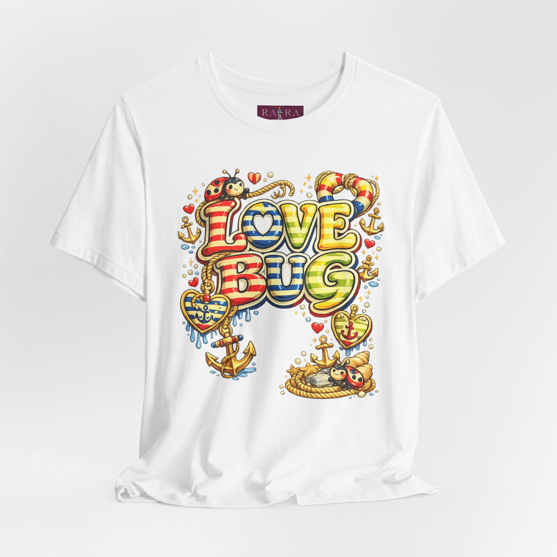 Riviera Love Bug Graphic Statement Cotton Women's Typography Tee