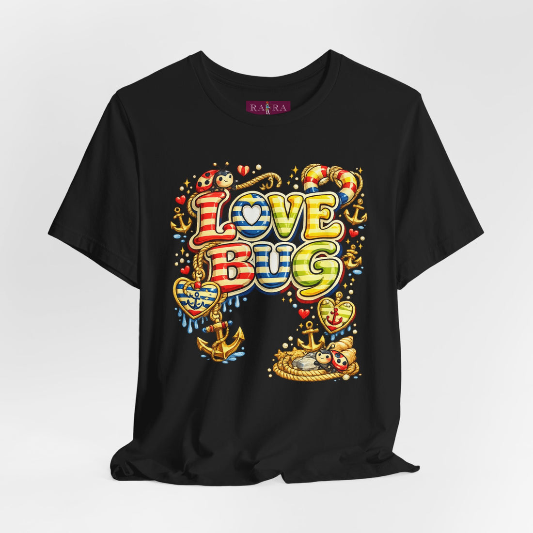 Riviera Love Bug Graphic Statement Cotton Women's Typography Tee