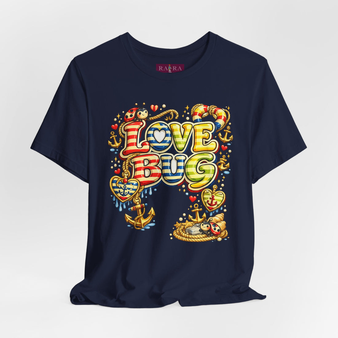 Riviera Love Bug Graphic Statement Cotton Women's Typography Tee