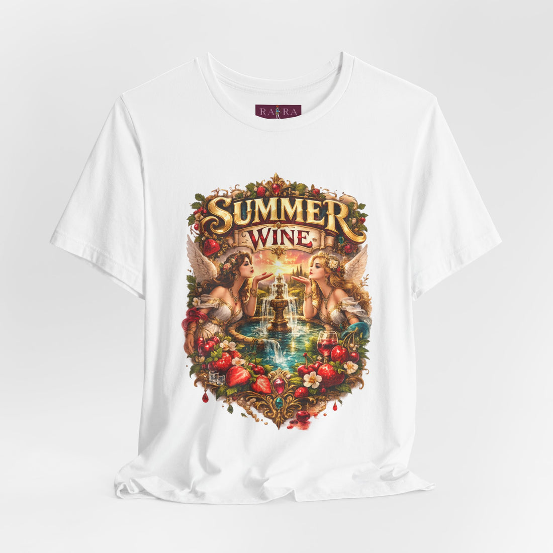 Summer Wine Vintage Renaissance Angel Aesthetic Graphic Cotton Women's Tee