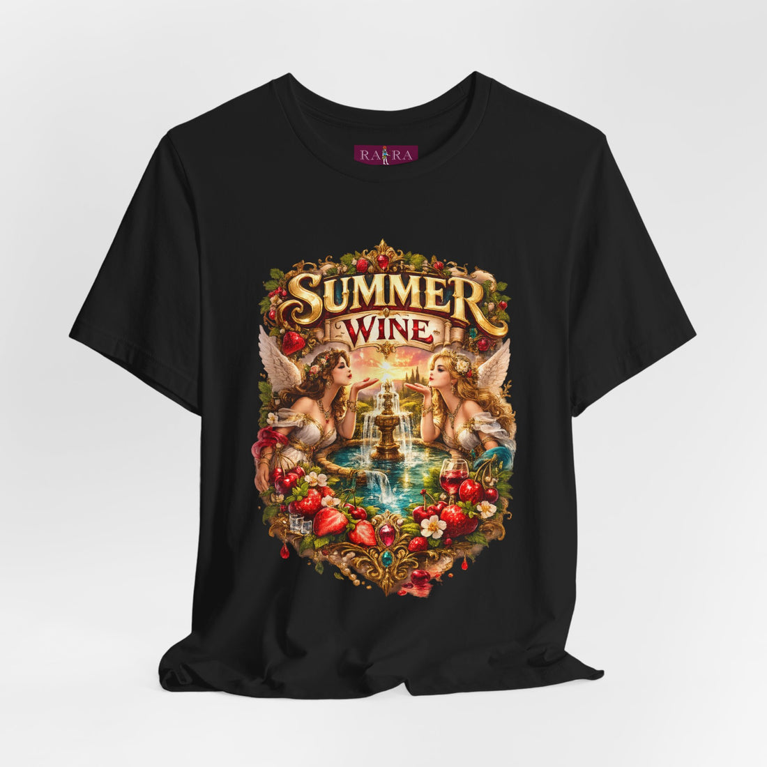 Summer Wine Vintage Renaissance Angel Aesthetic Graphic Cotton Women's Tee