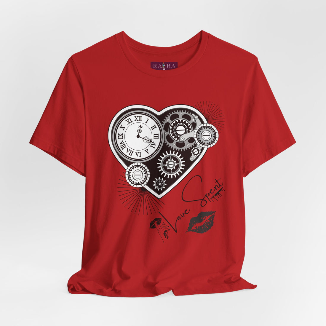 Minimal Grunge Aesthetic "Love Spent" Typography Graphic Cotton Women's Tee