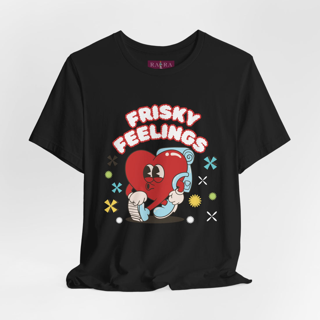 Frisky Feelings Explorer Graphic Typography Unisex Cotton Tee