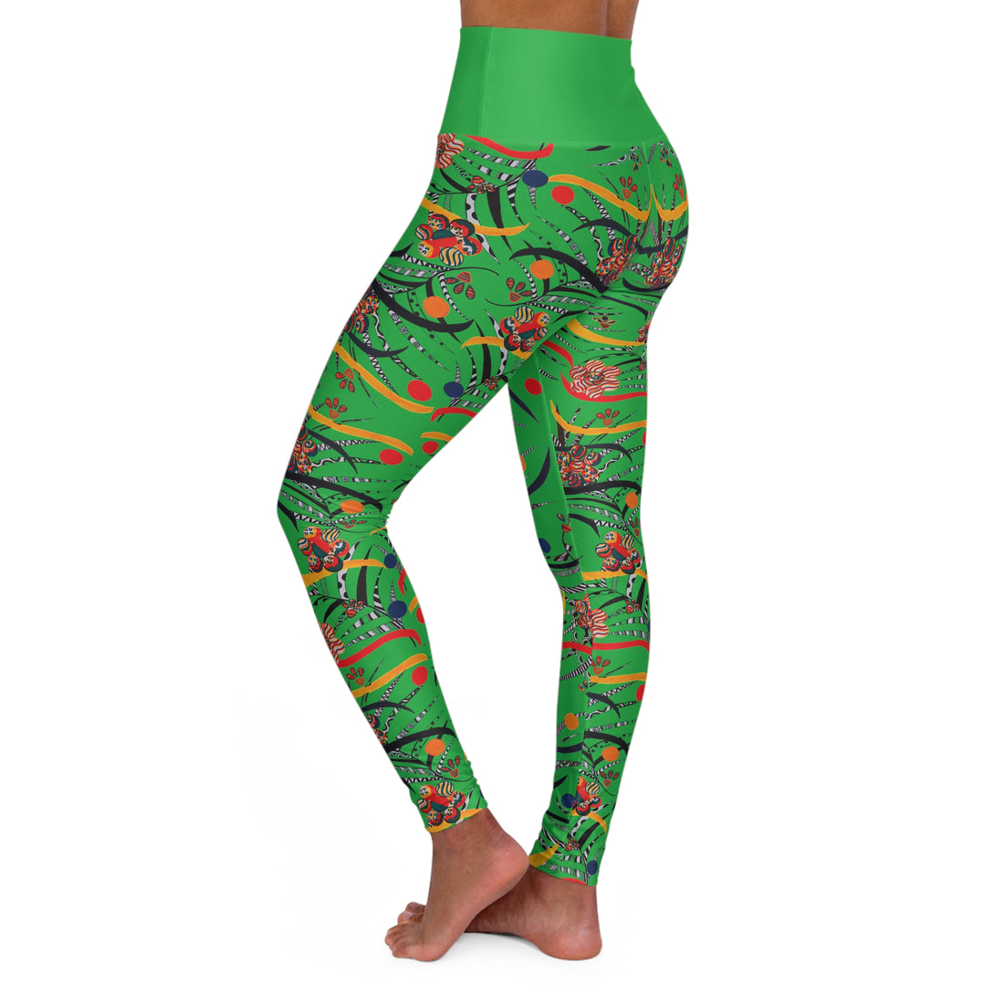 Lawn Green Wilderness Racerback Sports Bra & Yoga Legging Bundle