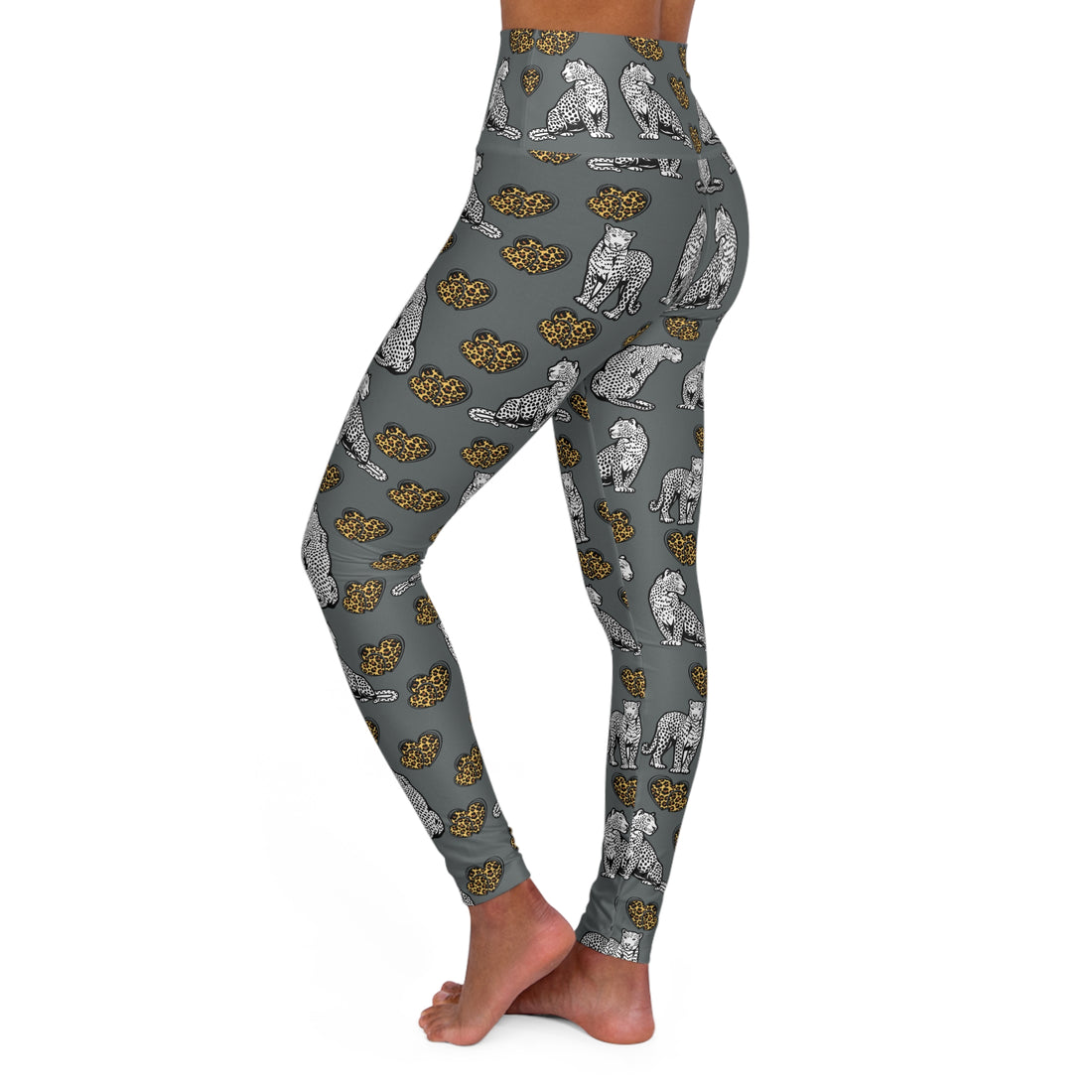 Cheetah Hearts Yoga Leggings