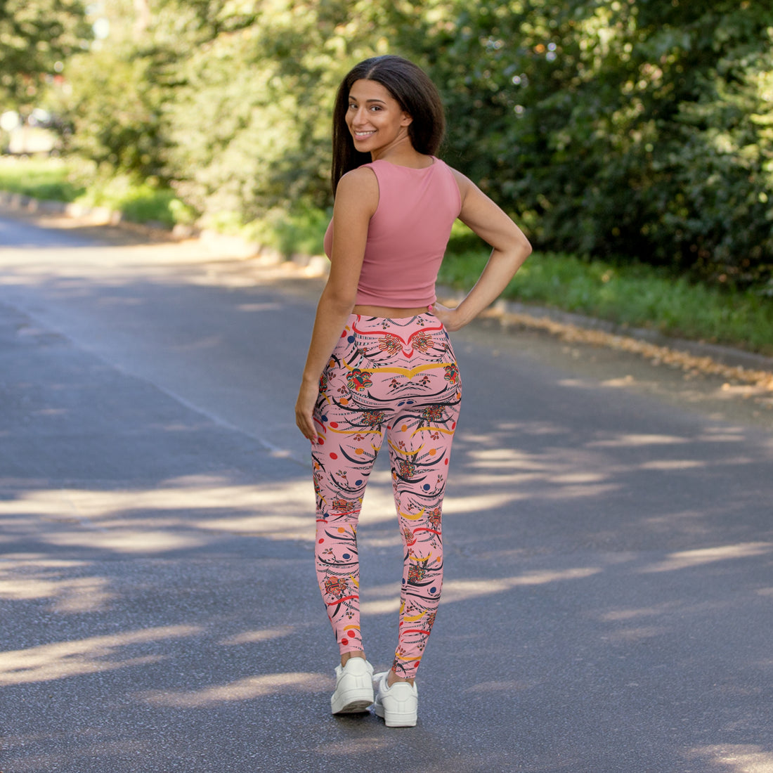 Blush Wilderness Racerback Sports Bra & Spandex Legging Bundle