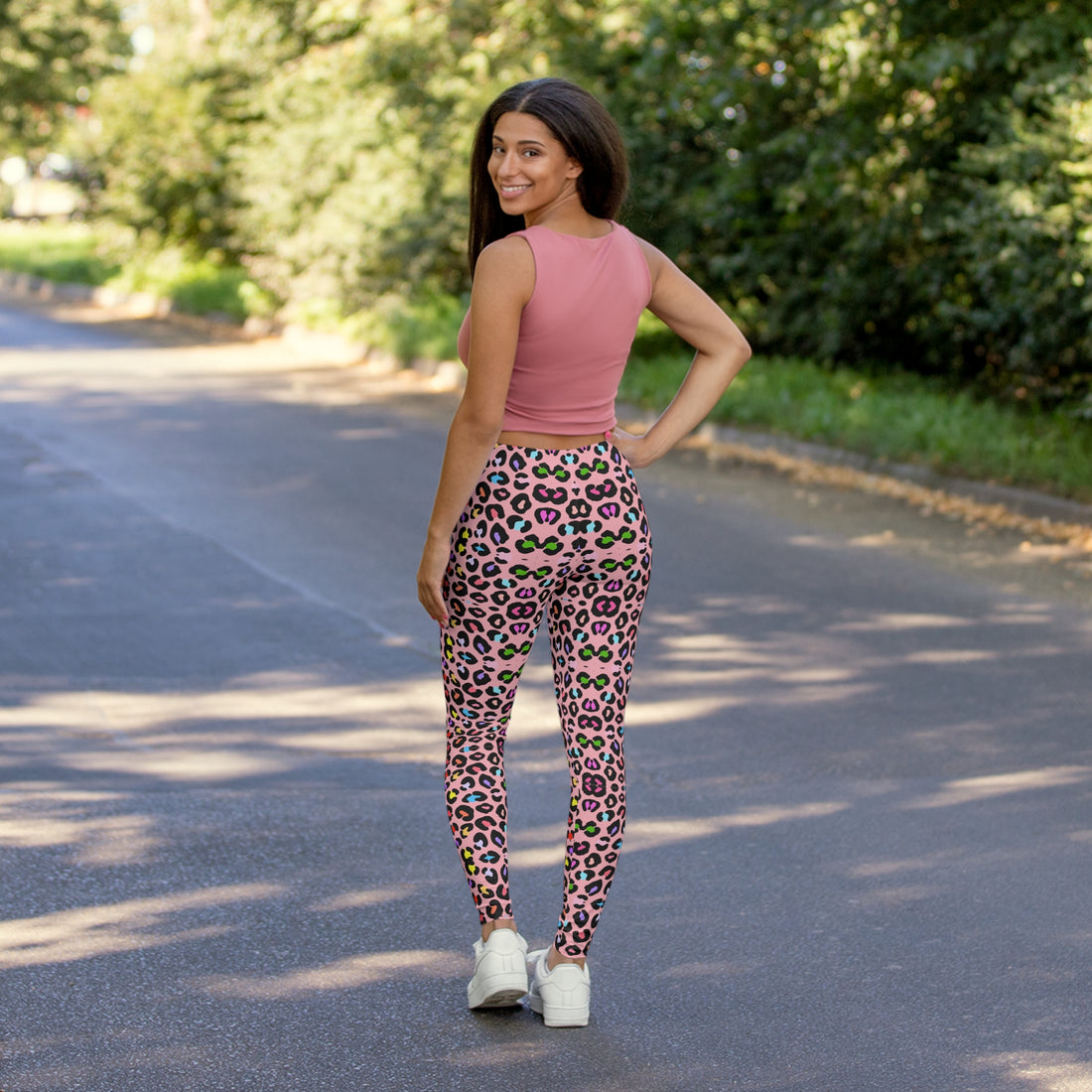 Multi Colour Cheetah Print Yoga Leggings