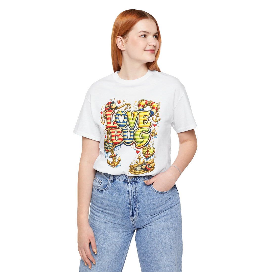 Riviera Love Bug Graphic Statement Cotton Women's Typography Tee