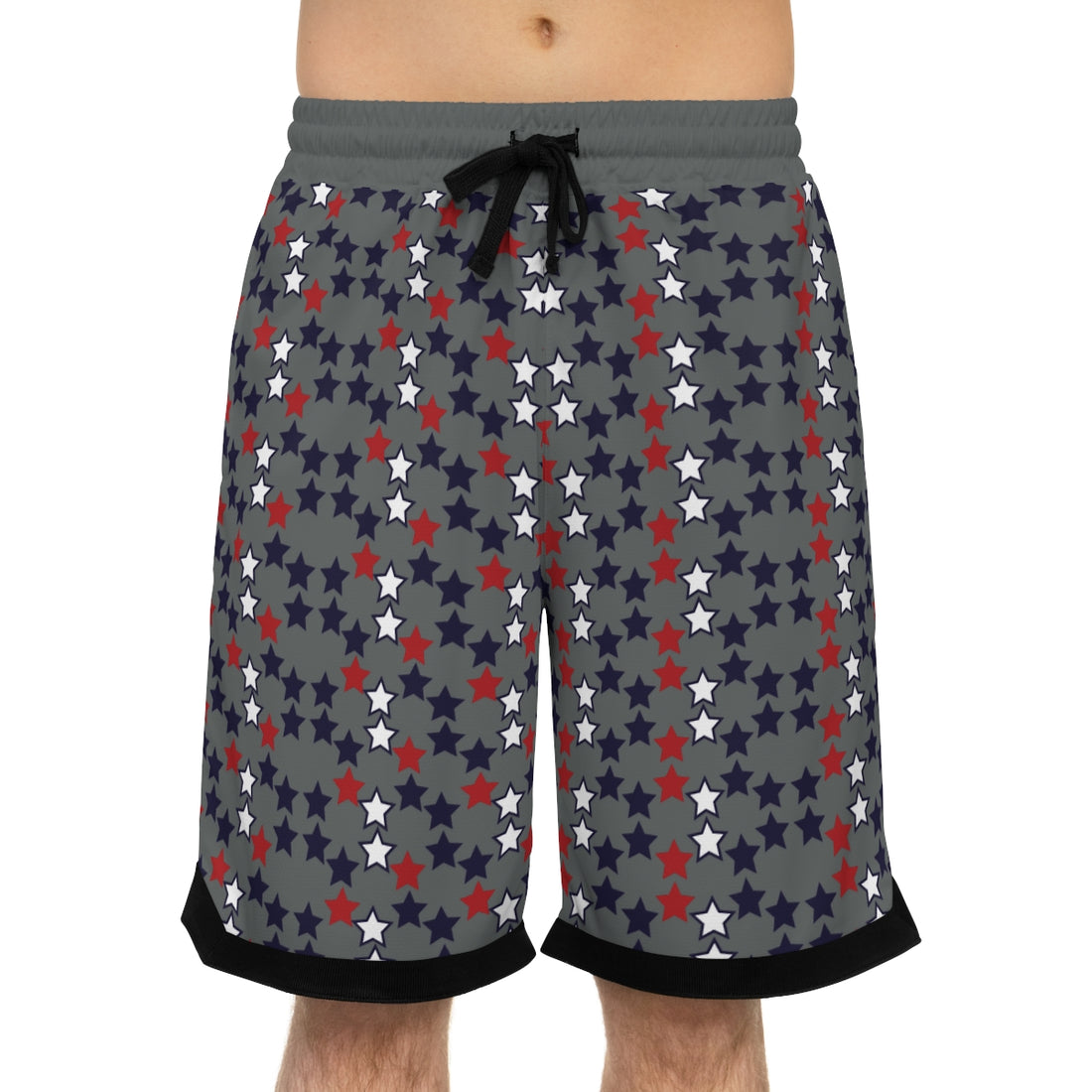 Ash Grey Stardom Basketball Rib Shorts (AOP)